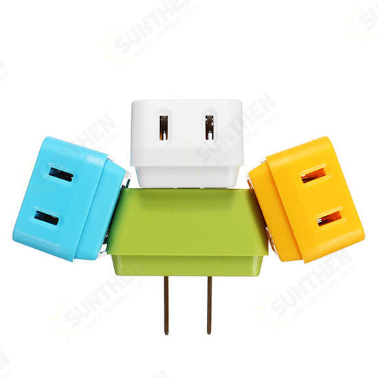 Colorful 1 to 3 US to US Trapezoid Plug Adapter Switch