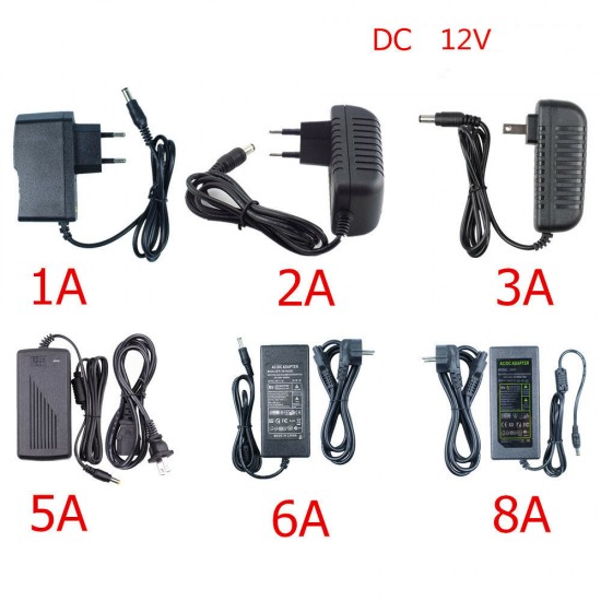 DC 12V Lighting Transformer AC 110V 220V Switching Power Supply 1A 2A 3A 5A 6A 8A 10A Wide Application Power Adapter for Electronic Equipment