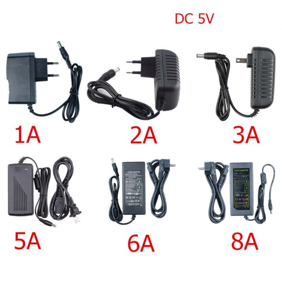 DC 5V Lighting Transformer AC 110V 220V Switching Power Supply 1A 2A 3A 5A 6A 8A 10A Wide Application Power Adapter for Electronic Equipment