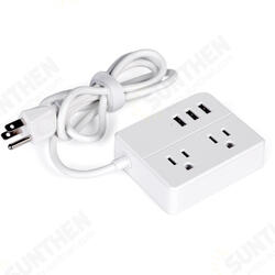 D111 US Plug Sockets with 2 Outlet 3 USB Sockets Desktop Charging Station 3.94ft Extension Cord for Travel Multi Plug Extender Power Outlet D111 US Plug Sockets with 2 Outlet 3 USB Sockets Desktop Charging Station 3.94ft Extension Cord for Travel Multi Plug Extender Power Outlet