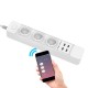 D555 Smart WIFI App Control Power Strip with 3 EU Outlets Plug 4 USB Fast Charging Socket Work Power Outlet