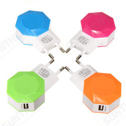 EU Plug Dual 2-Port 5V 3A USB Wall Power Charger Adapter Travel for Phone Tablet EU Plug Dual 2-Port 5V 3A USB Wall Power Charger Adapter Travel for Phone Tablet