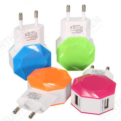 EU Plug Dual 2-Port 5V 3A USB Wall Power Charger Adapter Travel for Phone Tablet EU Plug Dual 2-Port 5V 3A USB Wall Power Charger Adapter Travel for Phone Tablet