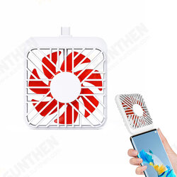 Portable Fan Cell Phone Fan Low Noise Design Low Power Consumption Mobile Phone Fan for iPhone Android Smartphone Type C Micro USB Lighting Interface Portable Fan Cell Phone Fan Low Noise Design Low Power Consumption Mobile Phone Fan for iPhone Android Smartphone Type C Micro USB Lighting Interface