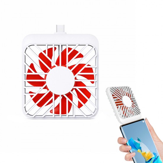 K1 USB Portable Fan Cell Phone Fan Low Noise Design Low Power Consumption Mobile Phone Fan for iPhone Android Smartphone Type C Micro USB Lighting Interface