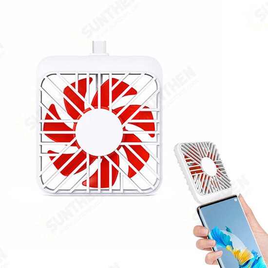 K1 USB Portable Fan Cell Phone Fan Low Noise Design Low Power Consumption Mobile Phone Fan for iPhone Android Smartphone Type C Micro USB Lighting Interface