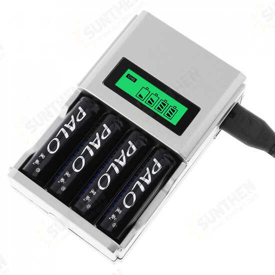 Palo C903W 4 Slot LCD Display AA AAA NI-CD NI-MH Rechargeable Battery Charger