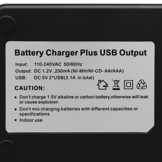 Palo NC09 8 Slot Dual USB Port NI-CD NI-MH AA AAA Rechargeable Battery Charger