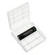 Palo Plastic Transparent White 4pcs AA AAA Battery Case Holder Storage Box