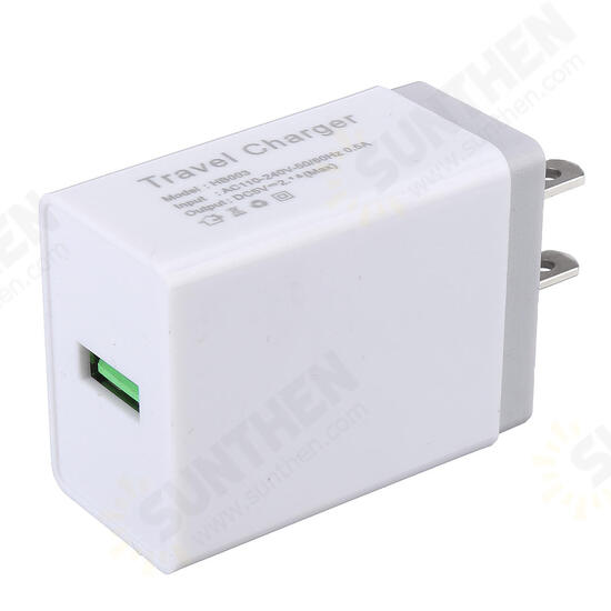 Universal 5V 2.1A Lamp Power Travel Charger US Standard Plug USB Adapter