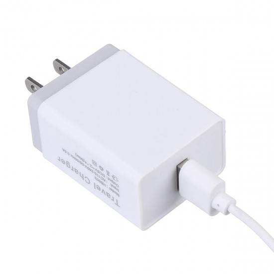 Universal 5V 2.1A Lamp Power Travel Charger US Standard Plug USB Adapter
