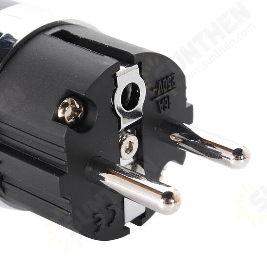 Vanguard Carbon Fiber Rhodium Plated IEC Three-pole DC Power Plug Vanguard Carbon Fiber Rhodium Plated IEC Three-pole DC Power Plug