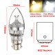 Dimmable B22 3W AC220V White Warm White LED Chandelier Candle Bulb