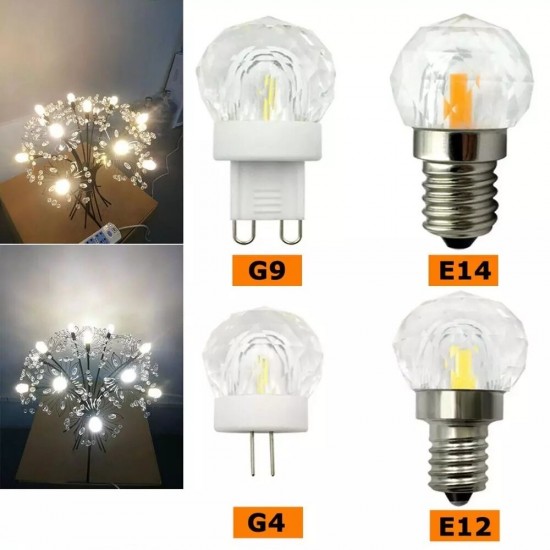 Dimmable Crystal Chandelier Bulb Glass Lamp Drop Light AC110V/220V 3W for G9 LED Pendant Light Chandeliers