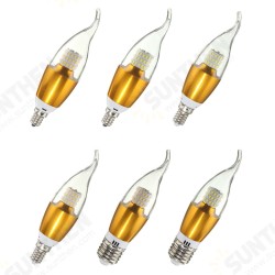 Dimmable E27 E14 E12 60 SMD 3014 580LM LED Candle Bulb Golden Glass Warm White White Lamp AC 110V Dimmable E27 E14 E12 60 SMD 3014 580LM LED Candle Bulb Golden Glass Warm White White Lamp AC 110V