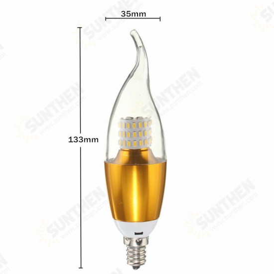 Dimmable E27 E14 E12 60 SMD 3014 580LM LED Candle Bulb Golden Glass Warm White White Lamp AC 110V