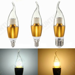 Dimmable E27 E14 E12 60 SMD 3014 580LM LED Candle Bulb Golden Glass Warm White White Lamp AC 110V Dimmable E27 E14 E12 60 SMD 3014 580LM LED Candle Bulb Golden Glass Warm White White Lamp AC 110V