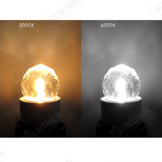 E12 Dimmable Pendant LED Glass Crystal Light Bulb 2 Color COB Replace Halogen Chandelier Pendant Light Lamps