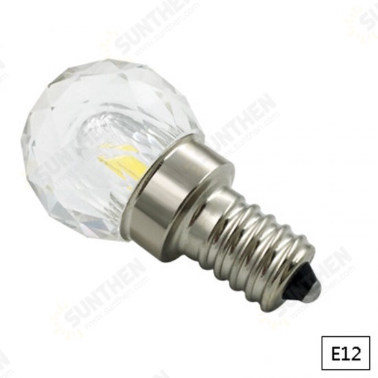 E12 Dimmable Pendant LED Glass Crystal Light Bulb 2 Color COB Replace Halogen Chandelier Pendant Light Lamps