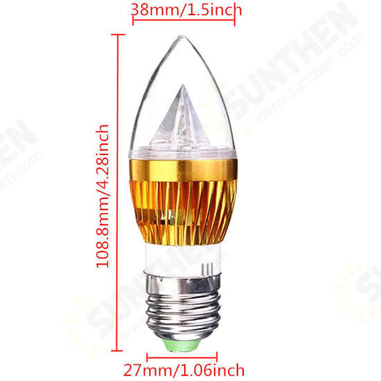 E12 E14 E27 B22 Dimmable 3W LED Chandelier Candle Light Bulb 220V