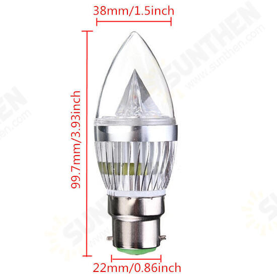 E12 E14 E27 B22 Dimmable 9W LED Chandelier Candle Light Bulb 220V