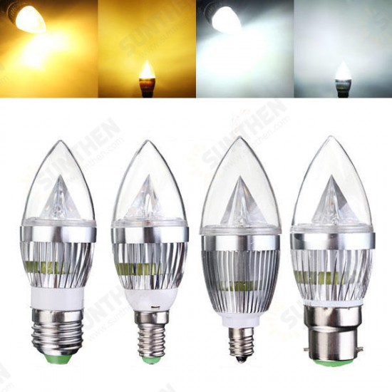 E12 E14 E27 B22 Dimmable 9W LED Chandelier Candle Light Bulb 220V