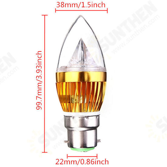 E12 E14 E27 B22 Dimmable 9W LED Chandelier Candle Light Bulb 220V