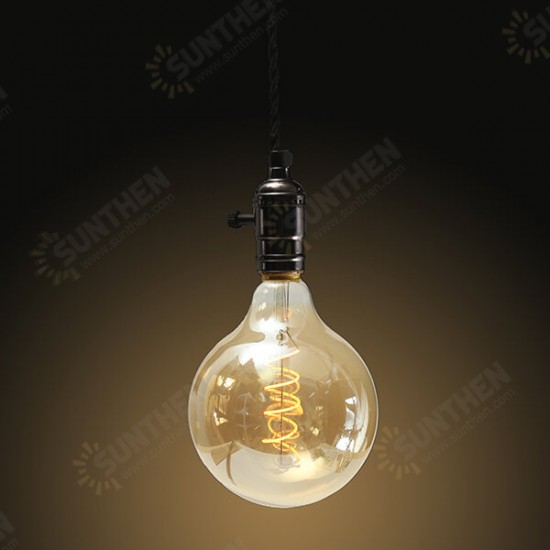 E27 6W Dimmable ST64 G125 Warm White Soft Filament LED Light Bulb for Holiday AC220V