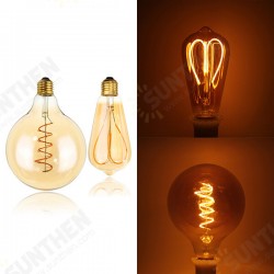 E27 6W Dimmable ST64 G125 Warm White Soft Filament LED Light Bulb for Holiday AC220V E27 6W Dimmable ST64 G125 Warm White Soft Filament LED Light Bulb for Holiday AC220V
