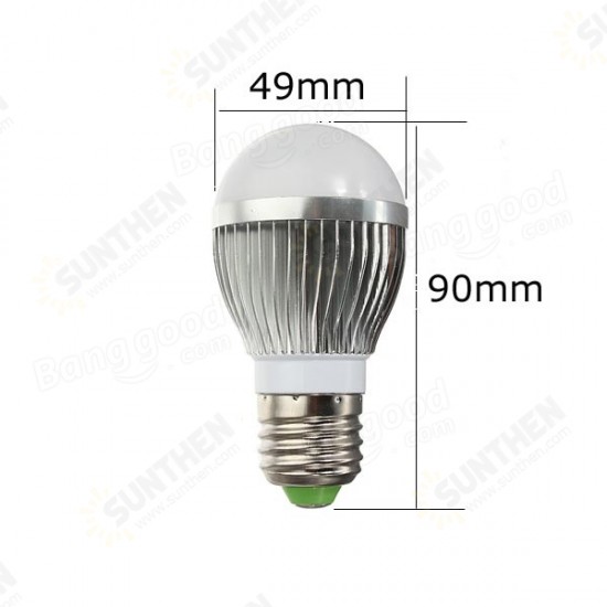 E27 Dimmable 3W Warm White/White AC 220V LED Globe Light Bulbs