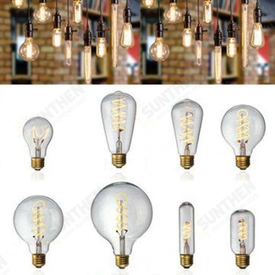 E27 Dimmable COB LED Vintage Retro Industrial Edison Lamp Indoor Lighting Filament Light Bulb AC220V