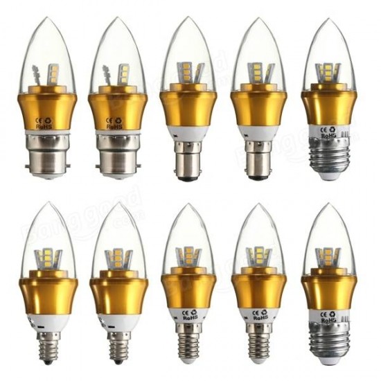 E27/E14/E12/B22/B15 Dimmable LED Bulb 3W SMD 2835 Chandelier Candle Light Lamp AC 220V