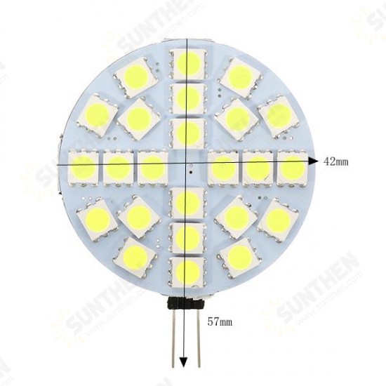 G4 3W Dimmable SMD5050 24LEDs Warm White Pure White Ligth Bulb DC12V