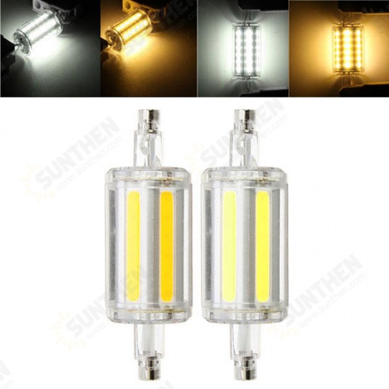 R7S 8W COB Yes/No Dimmable Pure White Warm White LED Corn Light Bulb AC85-265V