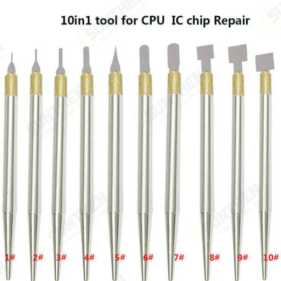 10 in 1 IC Chip Repair Thin Blade Tool Cell Phone CPU Remover Burin Pratical Repair Hand Tool for iPhone