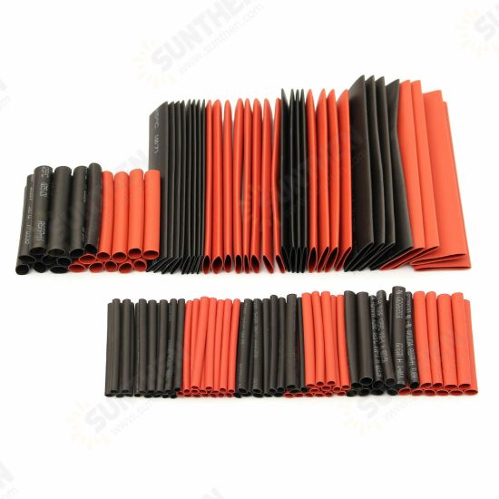 127Pcs Halogen-Free 2:1 Heat Shrink Tubing Wire Cable Sleeving Wrap Wire Kit