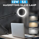 12W 5X Magnifying LED Desk Table Light Lens Glass Study Work Tattoo Magnifier Lamp with Clamp