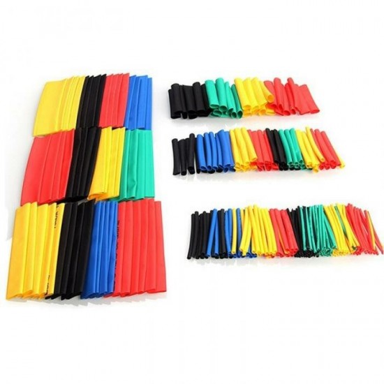 164Pcs Polyolefin Shrinking Assorted Heat Shrink Tube Wire Cable Insulated Sleeving Tubing Set