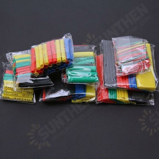 164Pcs Polyolefin Shrinking Assorted Heat Shrink Tube Wire Cable Insulated Sleeving Tubing Set 164Pcs Polyolefin Shrinking Assorted Heat Shrink Tube Wire Cable Insulated Sleeving Tubing Set