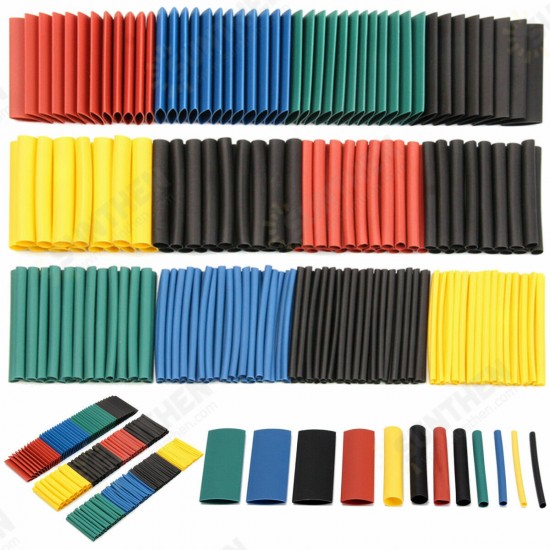 164Pcs/530Pcs/560Pcs Heat Shrink Tube Solder Seal Heat Shrink Butt Wire Connectors Terminals Waterproof