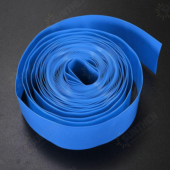 2M Flat 29.5MM 18.5MM PVC Heat Shrink Tubing For 18650 18500 Battery