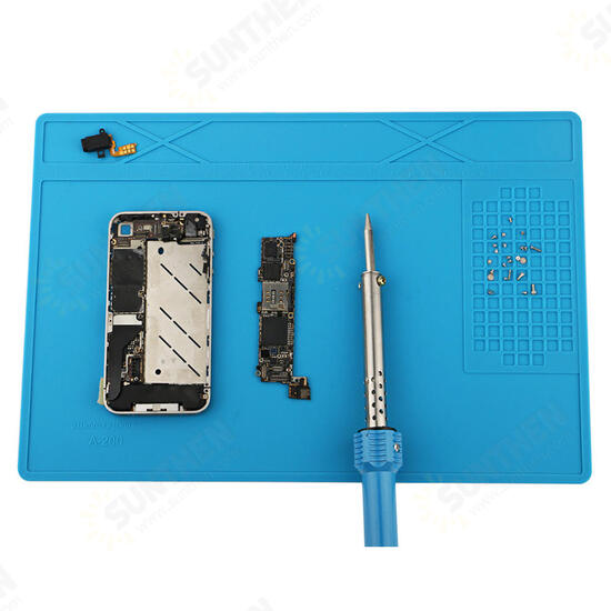 31x21cm Silicone Maintenance Platform Heat Insulation Soldering Repair Pad 31x21cm Silicone Maintenance Platform Heat Insulation Soldering Repair Pad