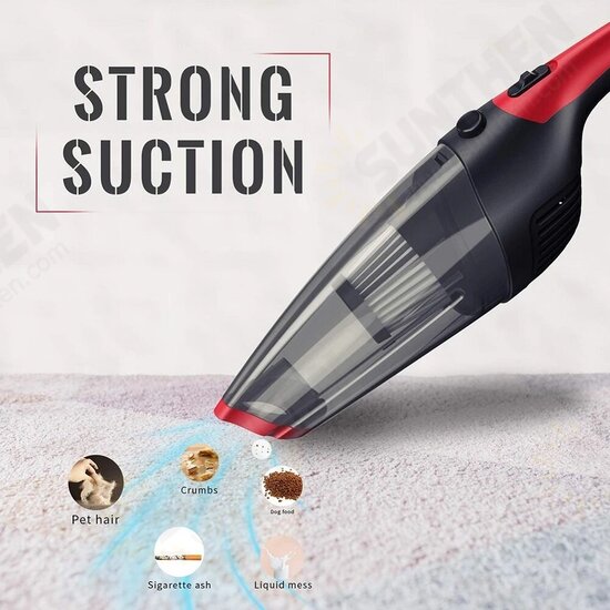 3200Pa Wireless Handheld Car Vacuum Powerful Suction Wet/Dry Vacuum Cleaner for Pet Hair Dust Home Cleaning USB Rechargeable