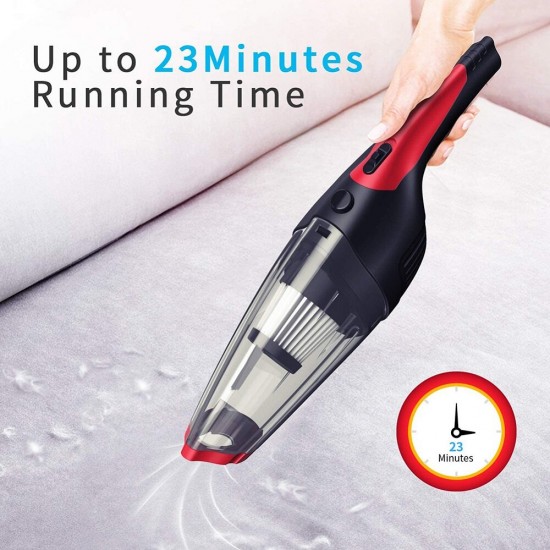 3200Pa Wireless Handheld Car Vacuum Powerful Suction Wet/Dry Vacuum Cleaner for Pet Hair Dust Home Cleaning USB Rechargeable