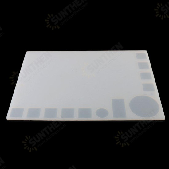 35x25cm Transparent Heat Resistant Silicone Pad Desk Mat Maintenance Platform