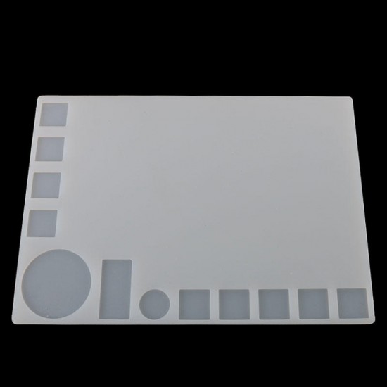 35x25cm Transparent Heat Resistant Silicone Pad Desk Mat Maintenance Platform