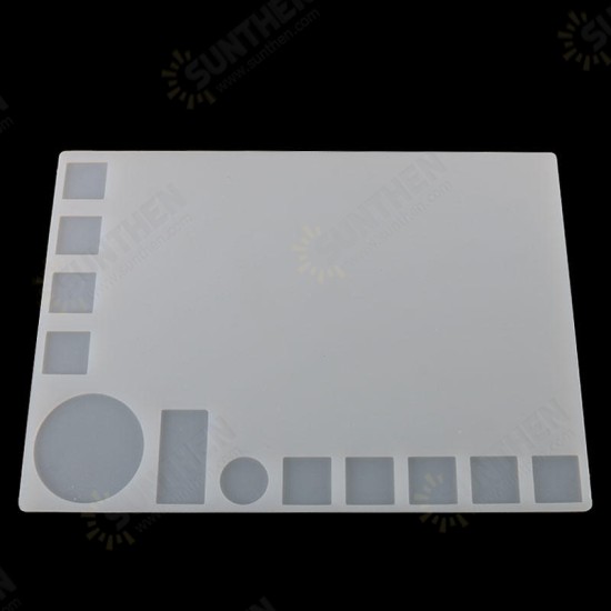 35x25cm Transparent Heat Resistant Silicone Pad Desk Mat Maintenance Platform