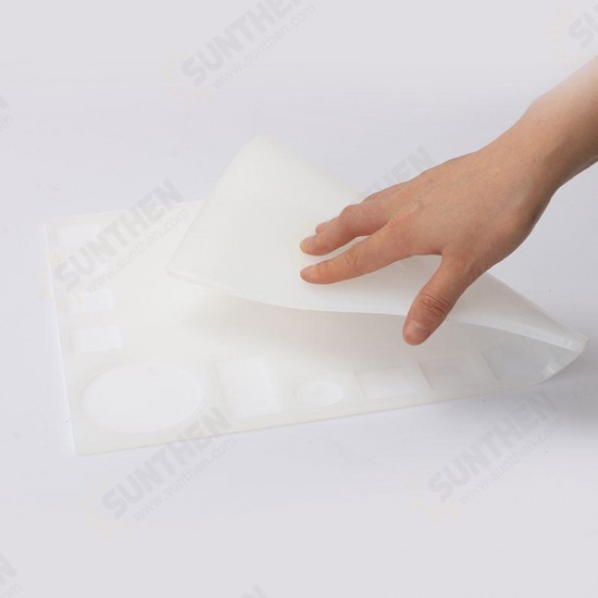 35x25cm Transparent Heat Resistant Silicone Pad Desk Mat Maintenance Platform