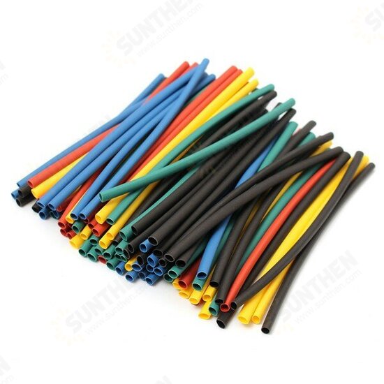 410pcs 2:1 Polyolefin Halogen-Free Heat Shrink Tube Sleeving 5 Color 10 Size