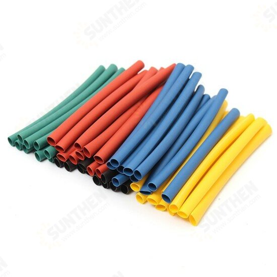 410pcs 2:1 Polyolefin Halogen-Free Heat Shrink Tube Sleeving 5 Color 10 Size